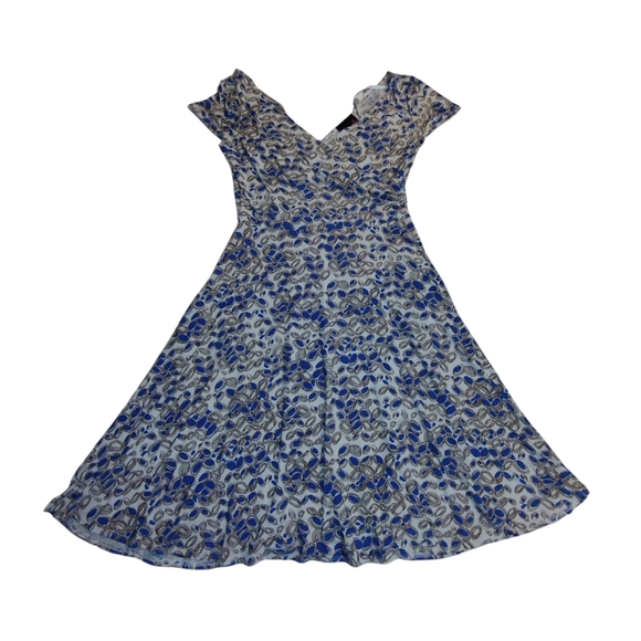 Scarlett Dresses & Skirts - EUC Scarlett Sleeveless Blue and White Dress Midi